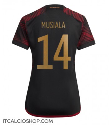 Germania Jamal Musiala #14 Seconda Maglia Femmina Mondiali 2022 Manica Corta